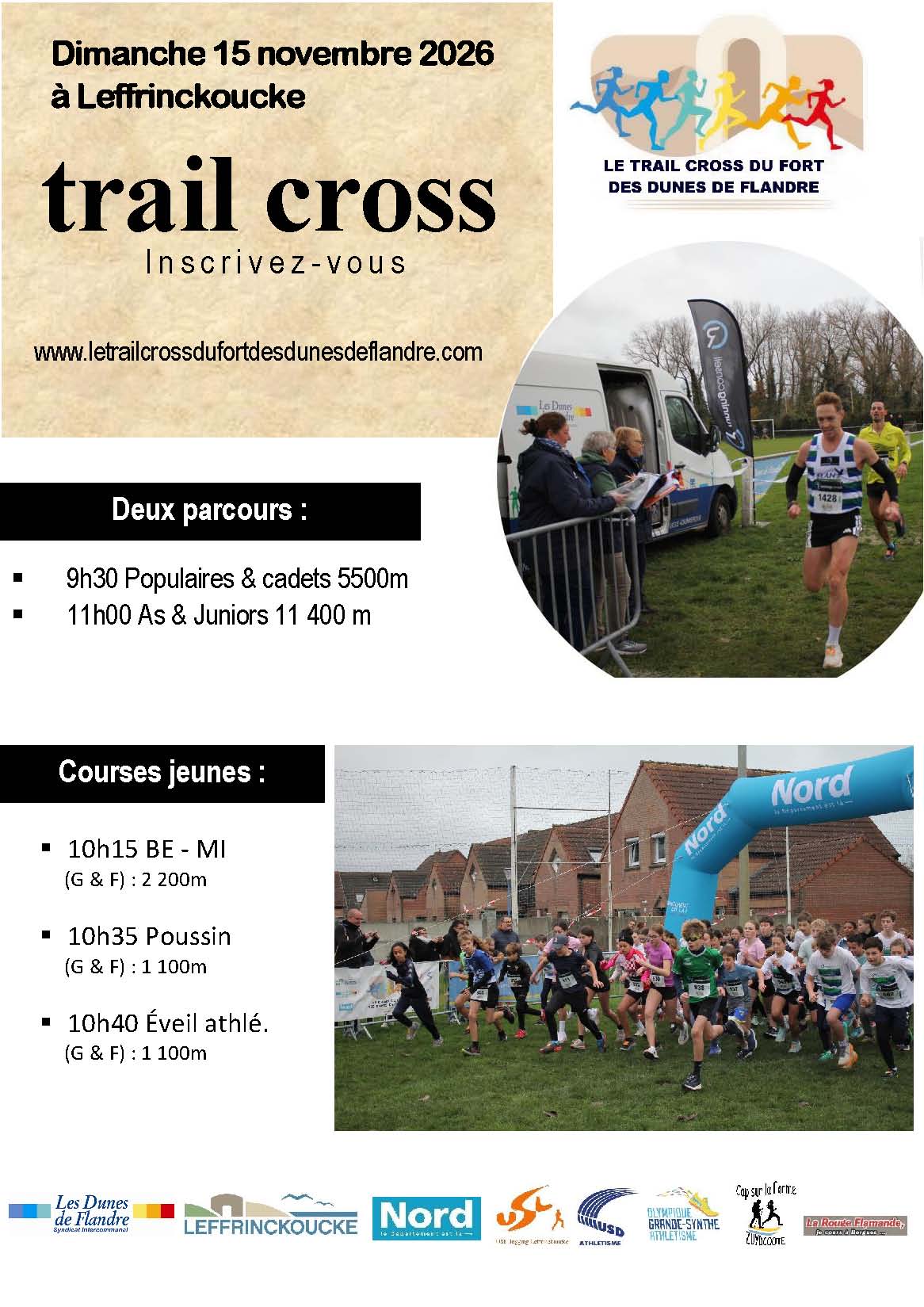 Affiche de l'événement Trail Cross du Fort des Dunes de Flandre